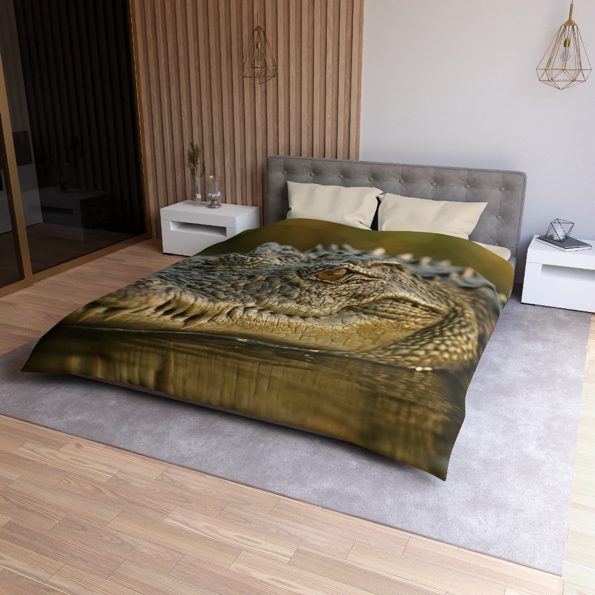 Ember Eye Saltwater Crocodile personalized bedding duvets