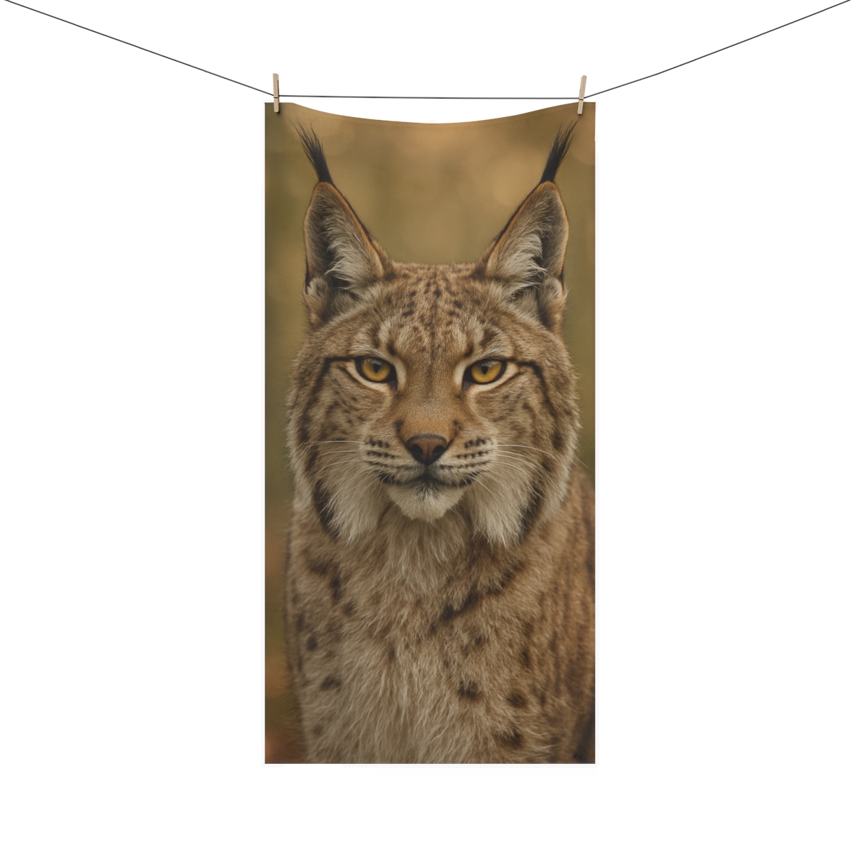 Ember Focus Eurasian Lynx stylish beach towels