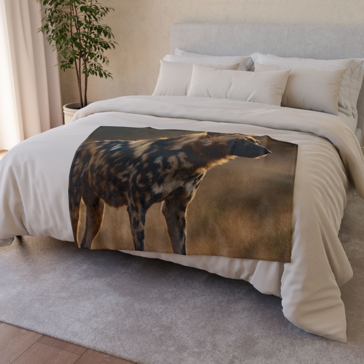 Ember Gaze African Wild Dog soft fleece blankets