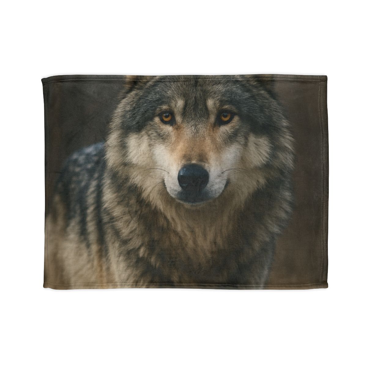 Ember Gaze Gray Wolf soft fleece blankets