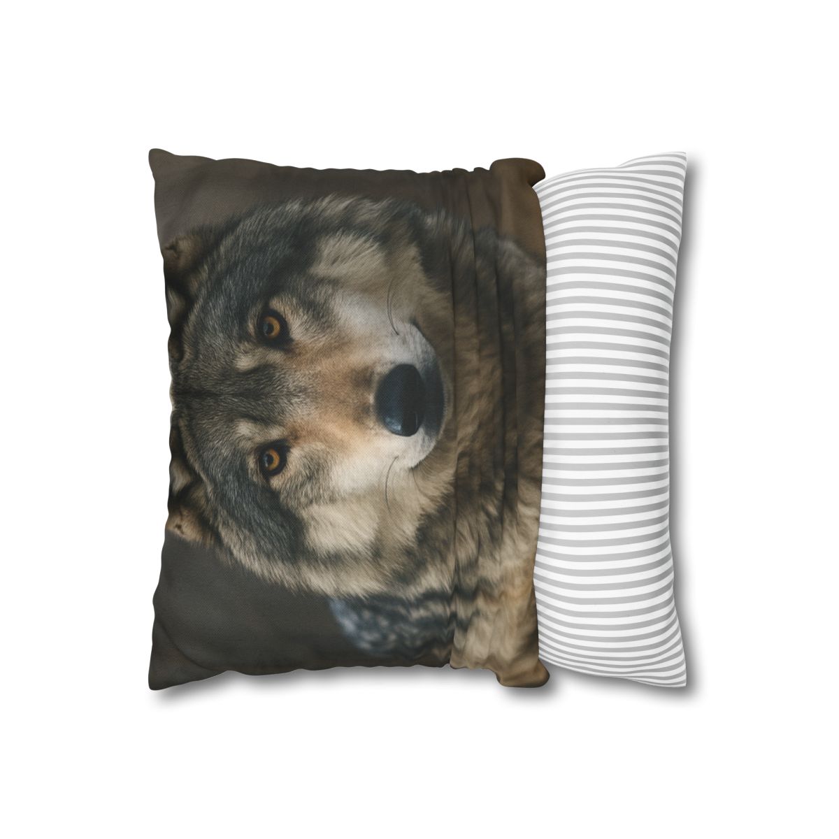 Ember Gaze Gray Wolf trendy patterned pillow cases