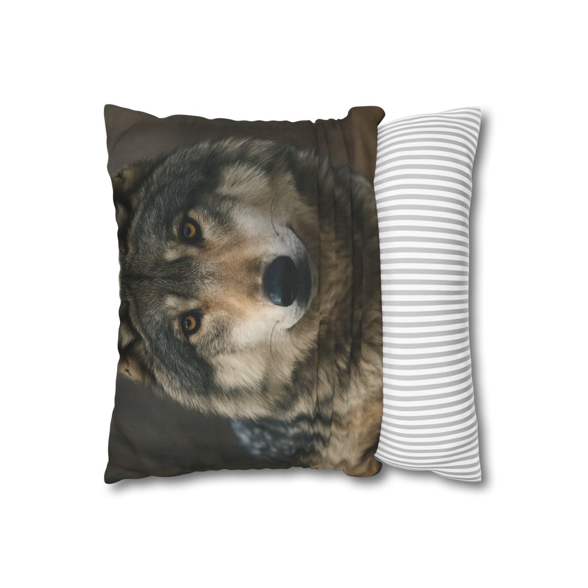 Ember Gaze Gray Wolf trendy patterned pillow cases