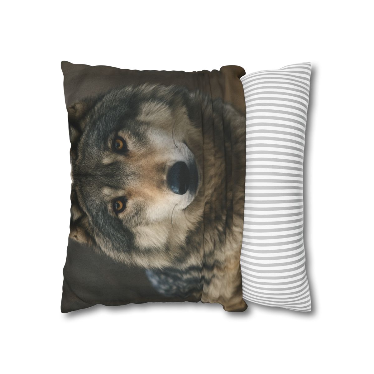 Ember Gaze Gray Wolf trendy patterned pillow cases