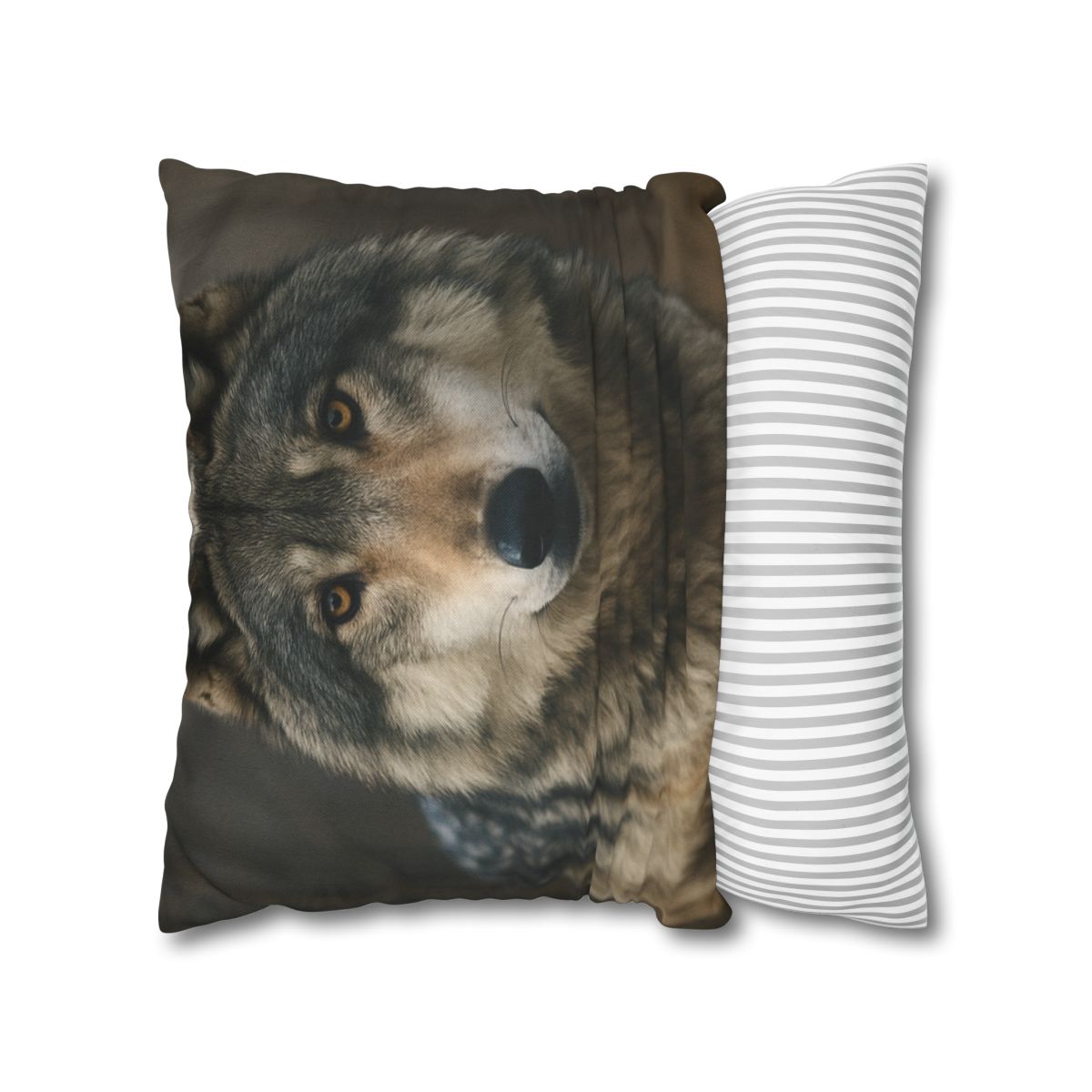 Ember Gaze Gray Wolf trendy patterned pillow cases