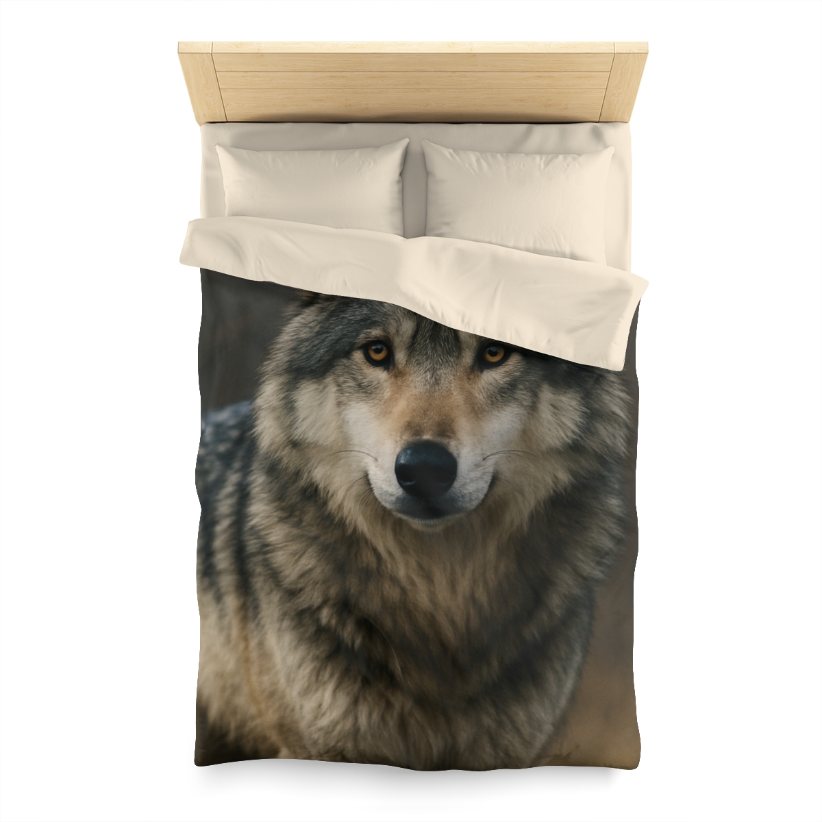 Ember Gaze Gray Wolf custom duvets