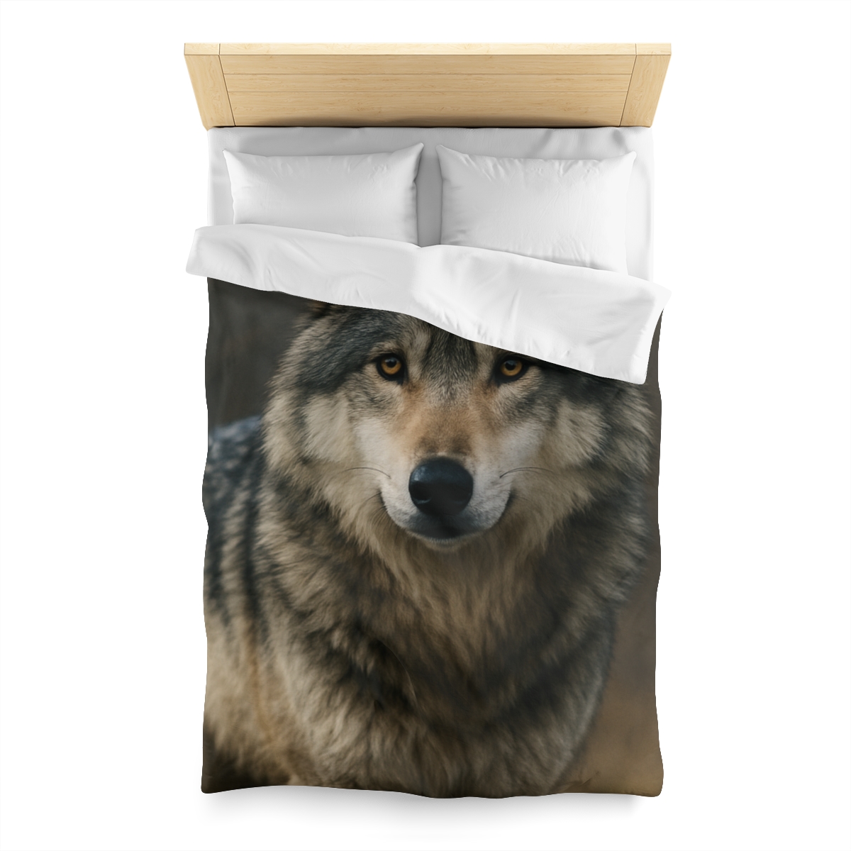 Ember Gaze Gray Wolf custom duvets