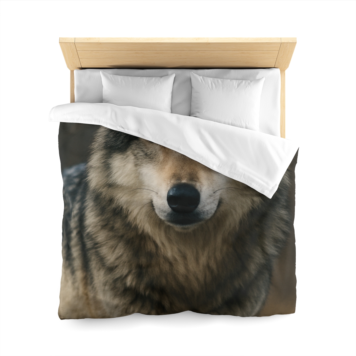Ember Gaze Gray Wolf custom duvets