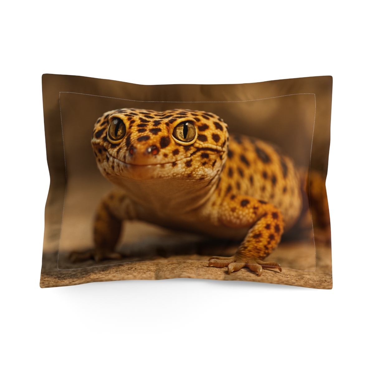 Ember Gaze Leopard Gecko trendy accent pillows