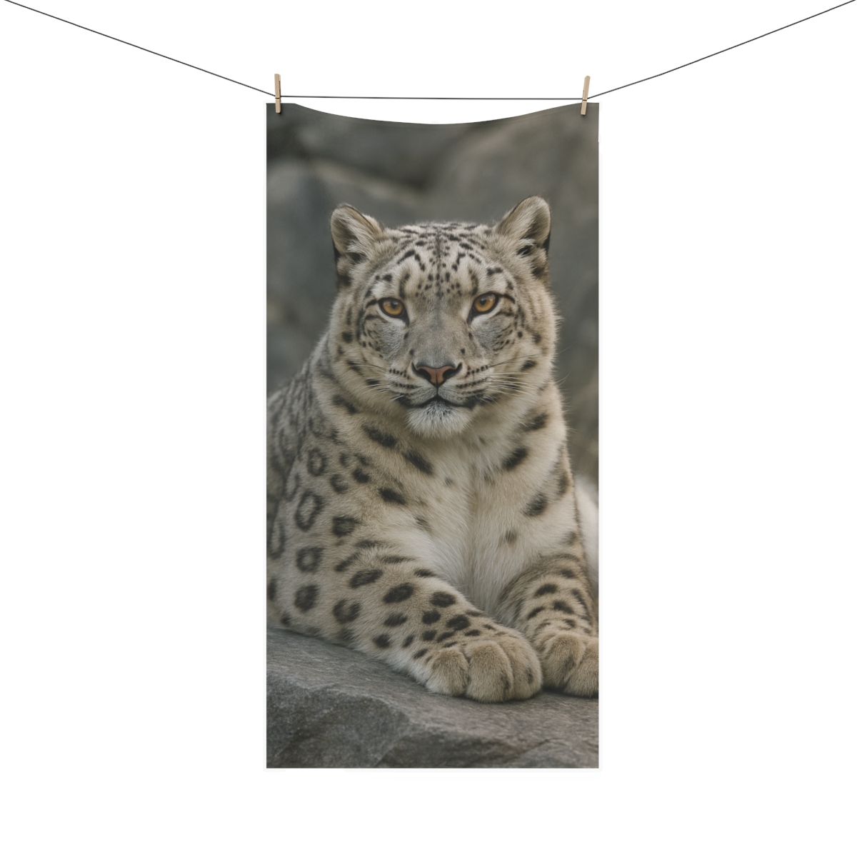 Ember Gaze Snow Leopard decorative home towelscustom towels
