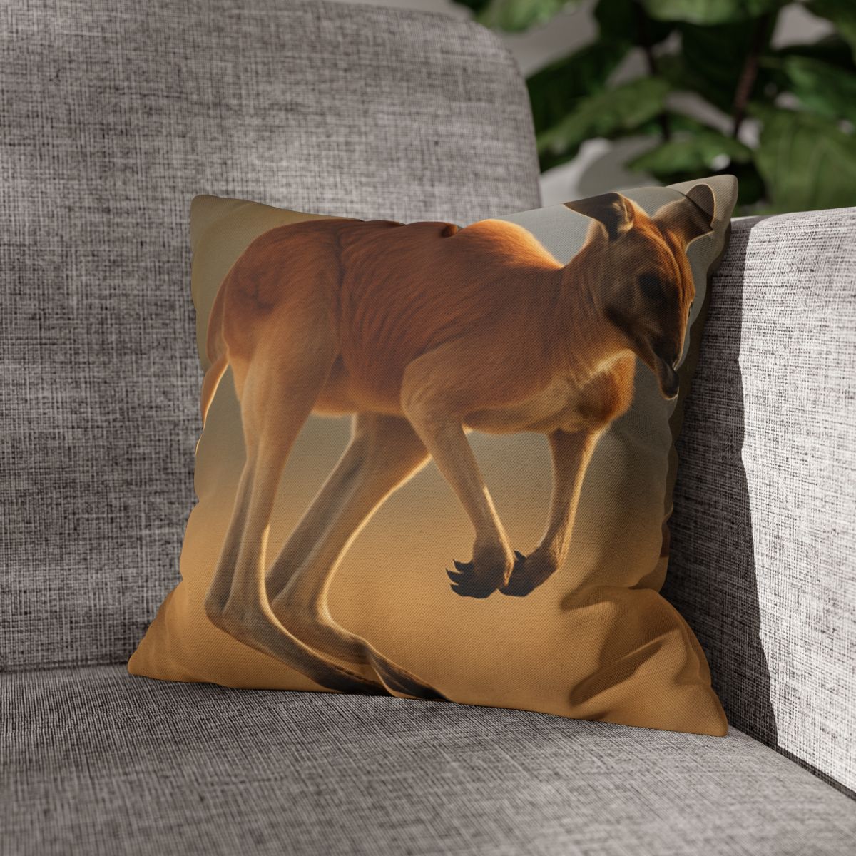 Ember Hop Red Kangaroo trendy patterned pillow cases