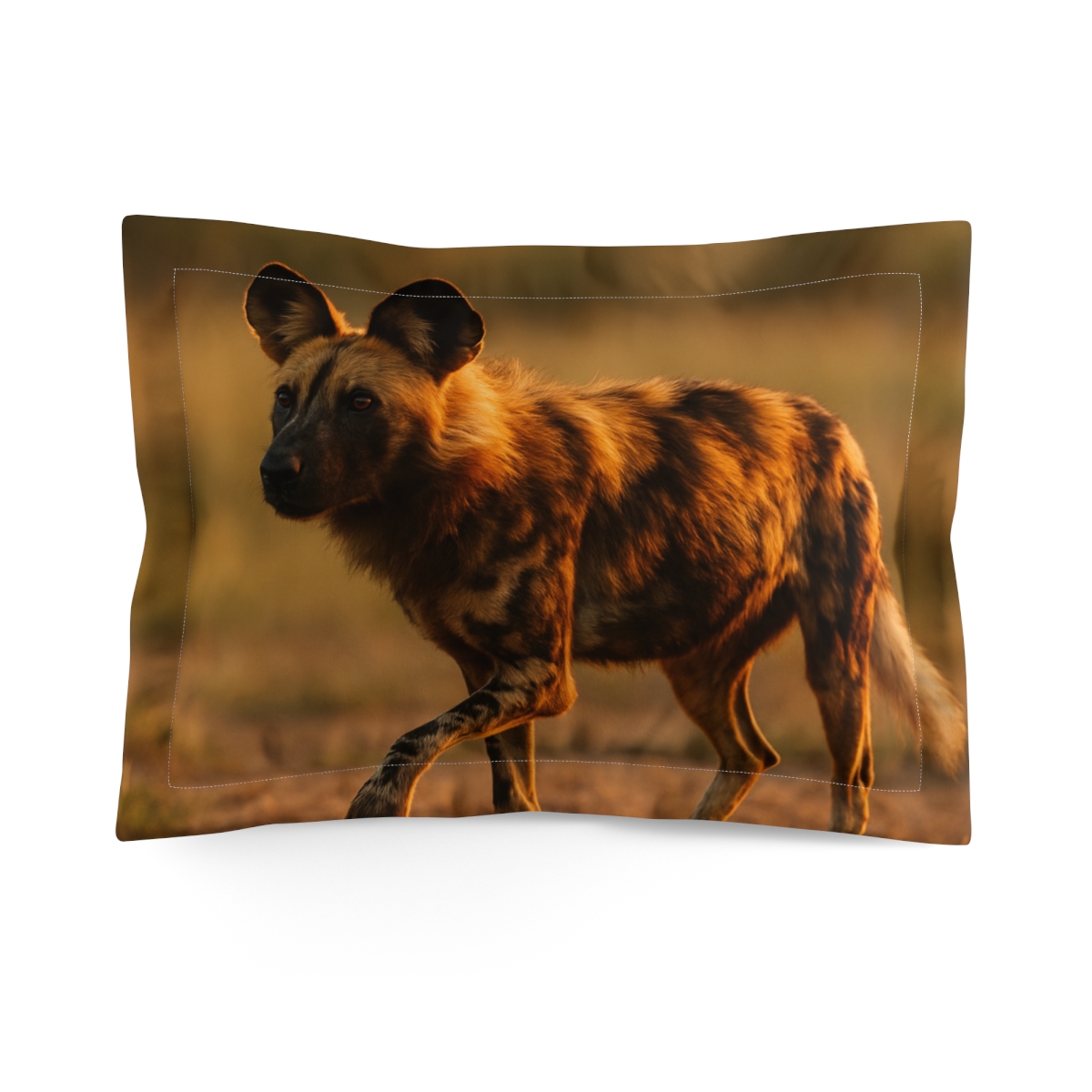 Ember Mane African Wild Dog personalized decorative pillows