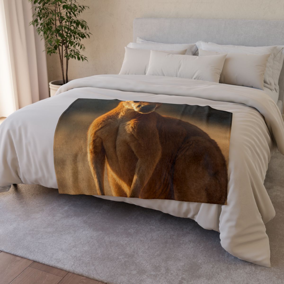 Ember Mantle Red Kangaroo trendy patterned blankets