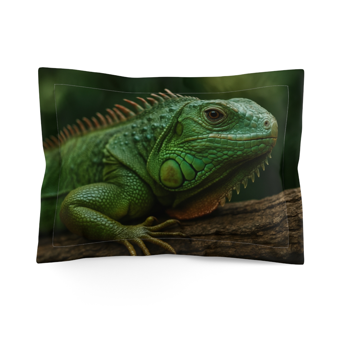 Emerald Canopy Green Iguana comfortable bed pillows