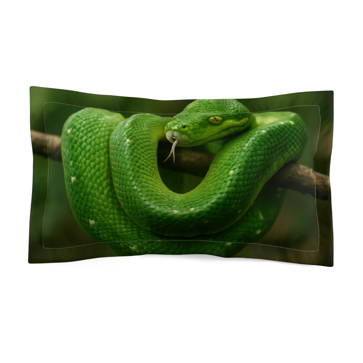 Emerald Coil Green Tree Python soft plush pillows
