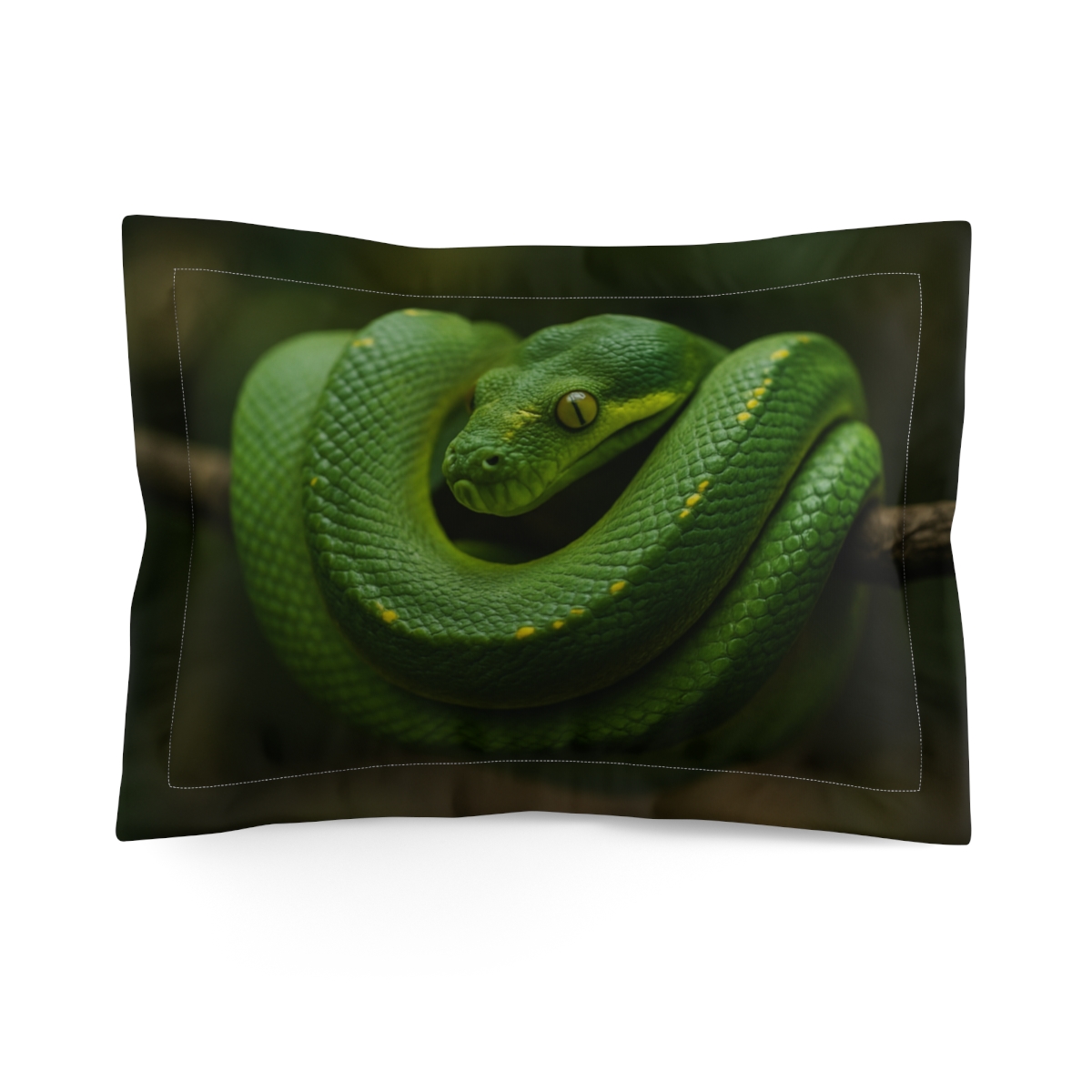 Emerald Crown Green Tree Python unique shape pillows
