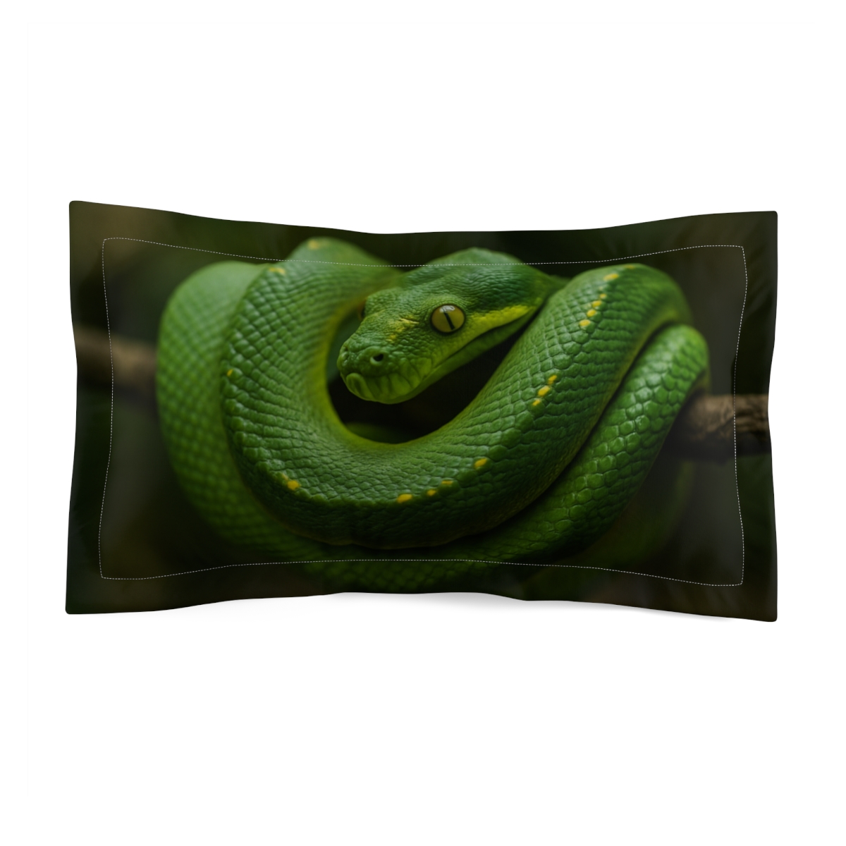 Emerald Crown Green Tree Python unique shape pillows