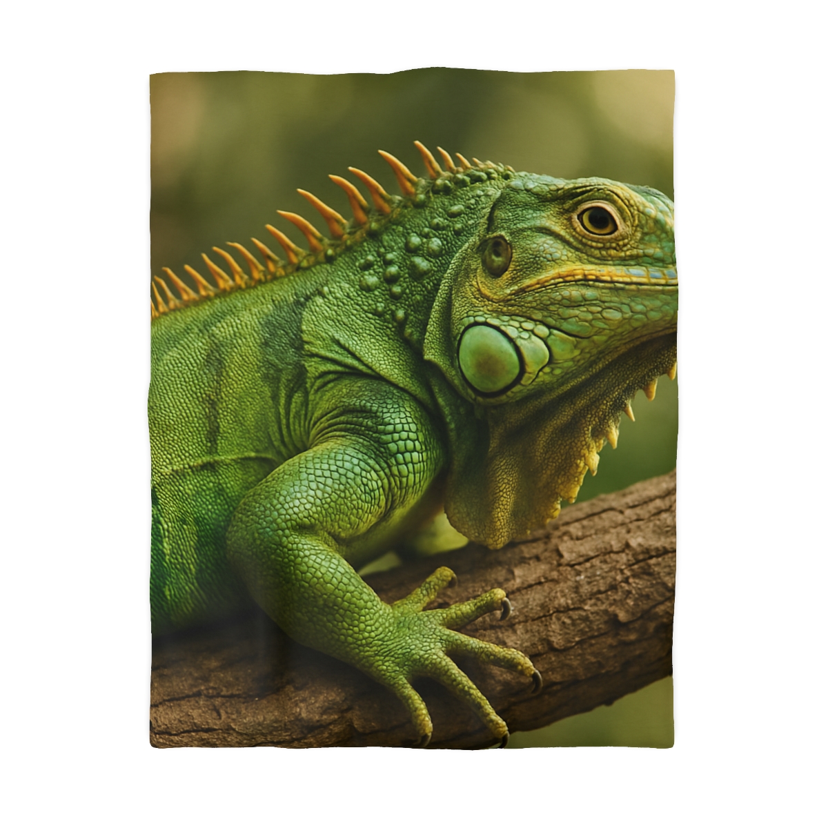 Emerald Drift Green Iguana personalized bedding duvets