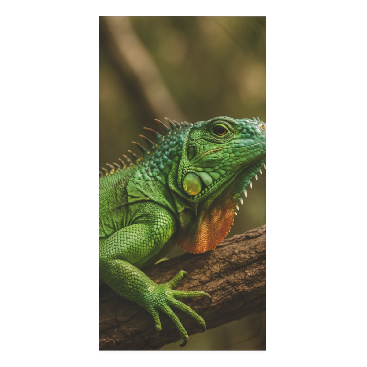 Emerald Drift Green Iguana personalized bath towels