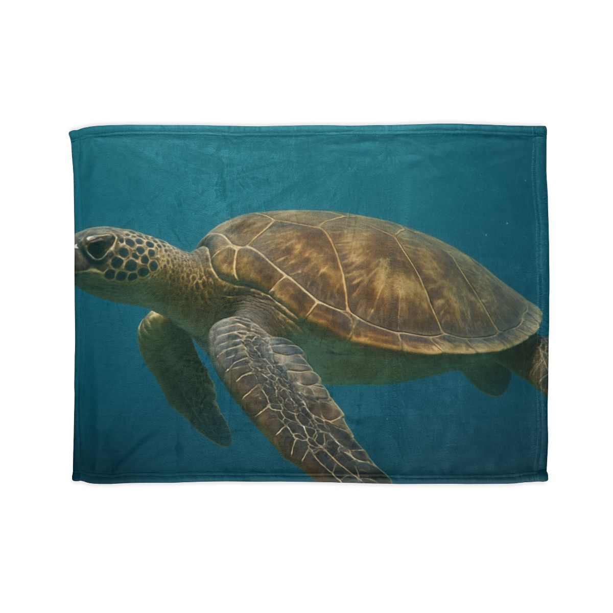 Emerald Drift Green Sea Turtle unique gift blankets