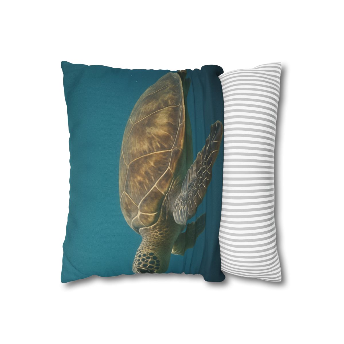 Emerald Drift Green Sea Turtle personalized pillow covers