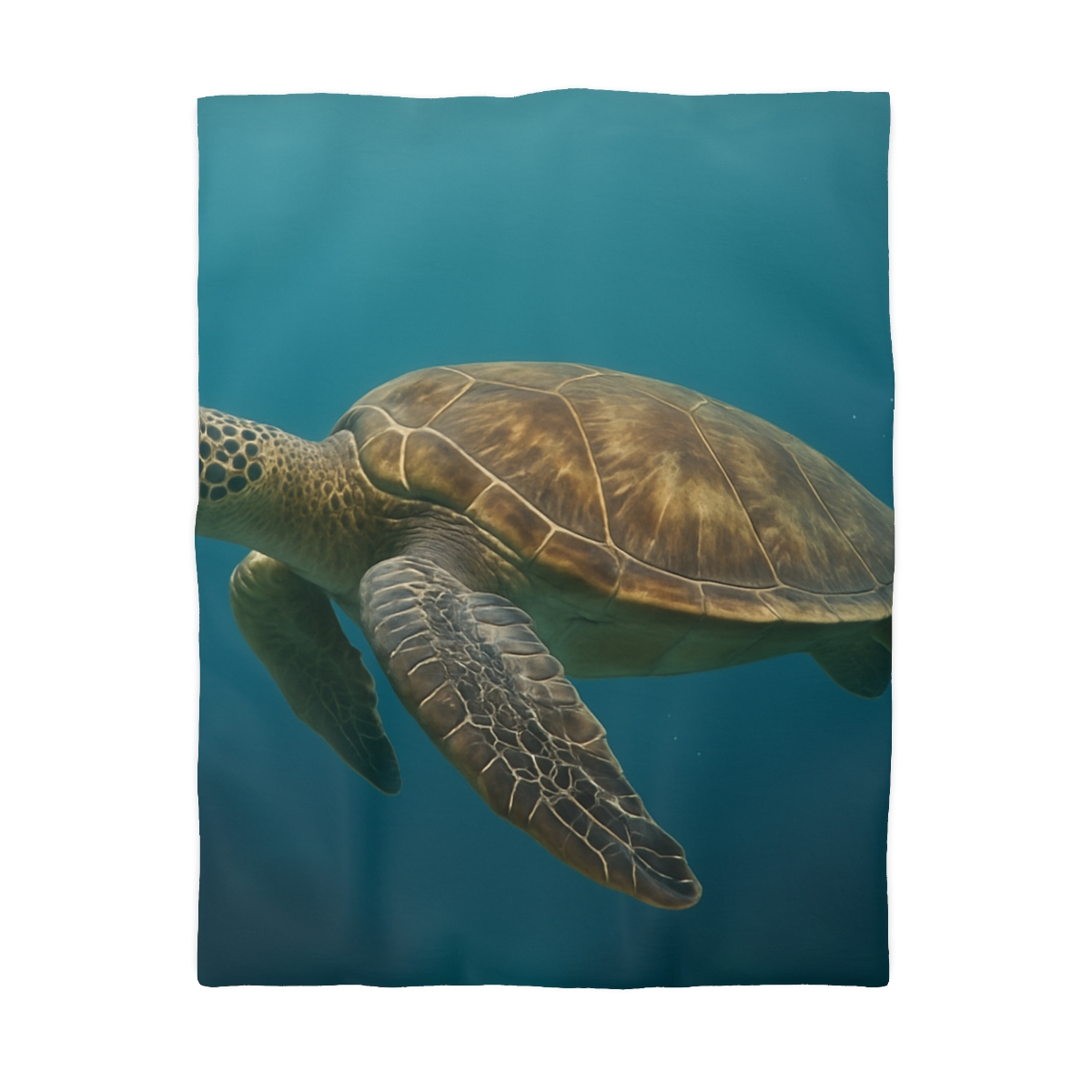 Emerald Drift Green Sea Turtle warm winter duvets