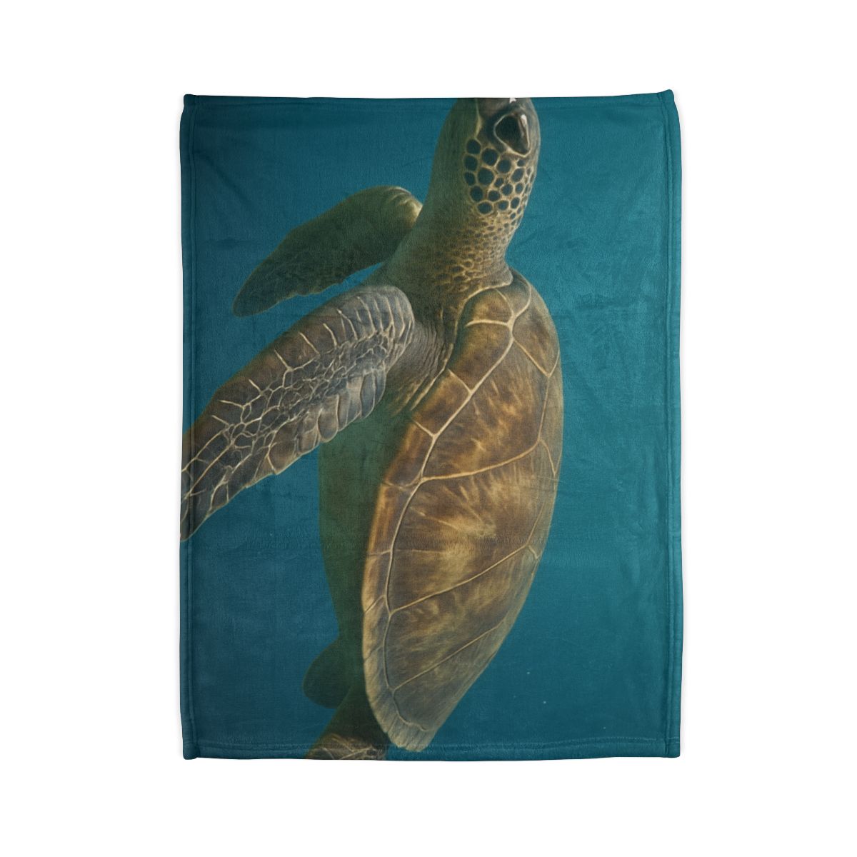Emerald Drift Green Sea Turtle unique gift blankets