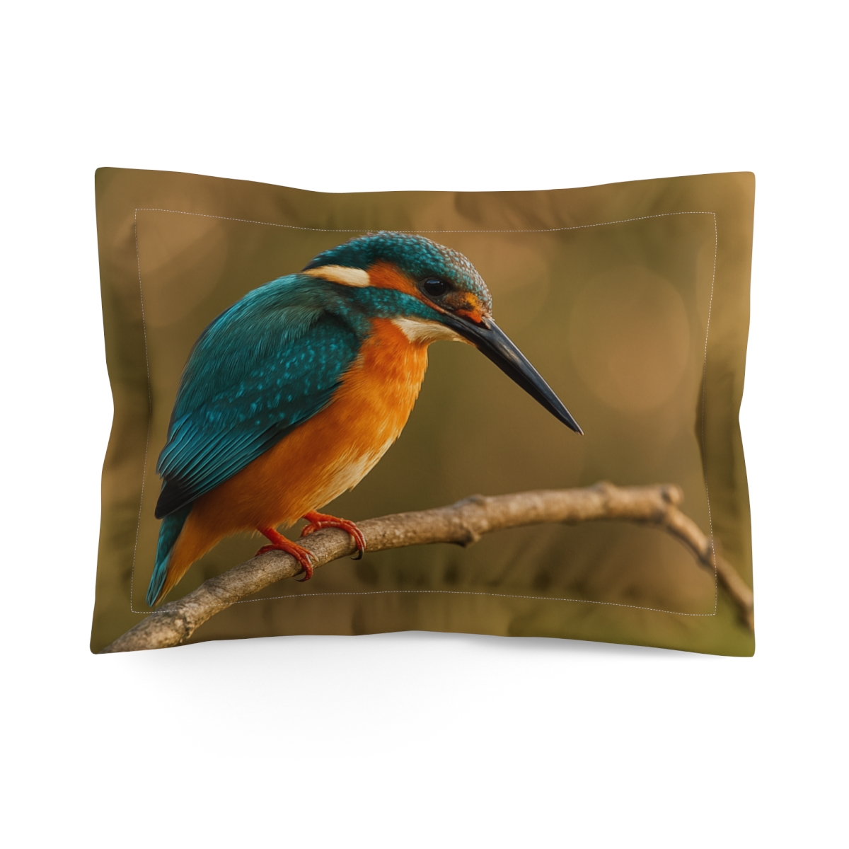Emerald Flash Common Kingfisher trendy accent pillows