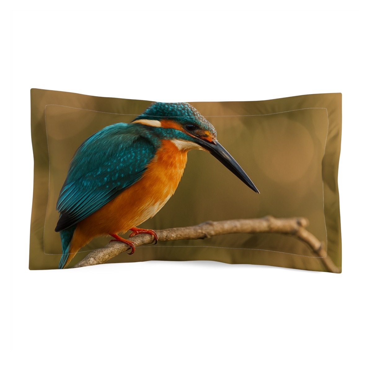 Emerald Flash Common Kingfisher trendy accent pillows