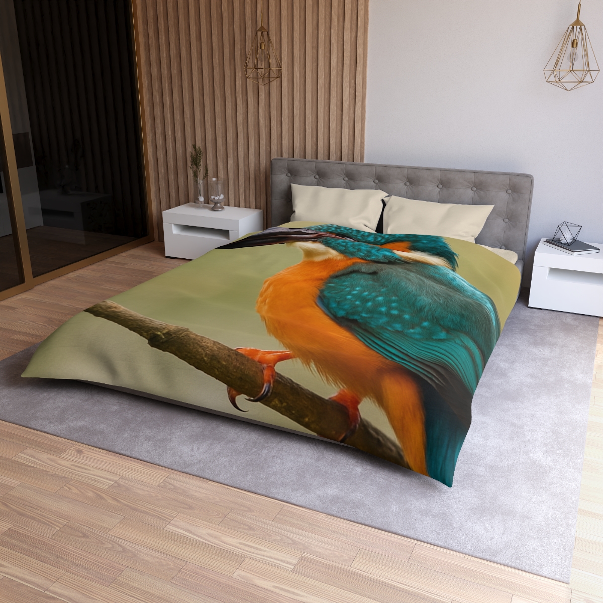 Emerald Flash Kingfisher warm winter duvets