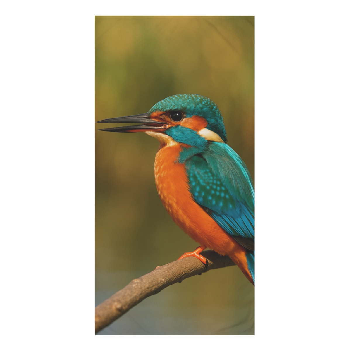 Emerald Flash Kingfisher personalized bath towels