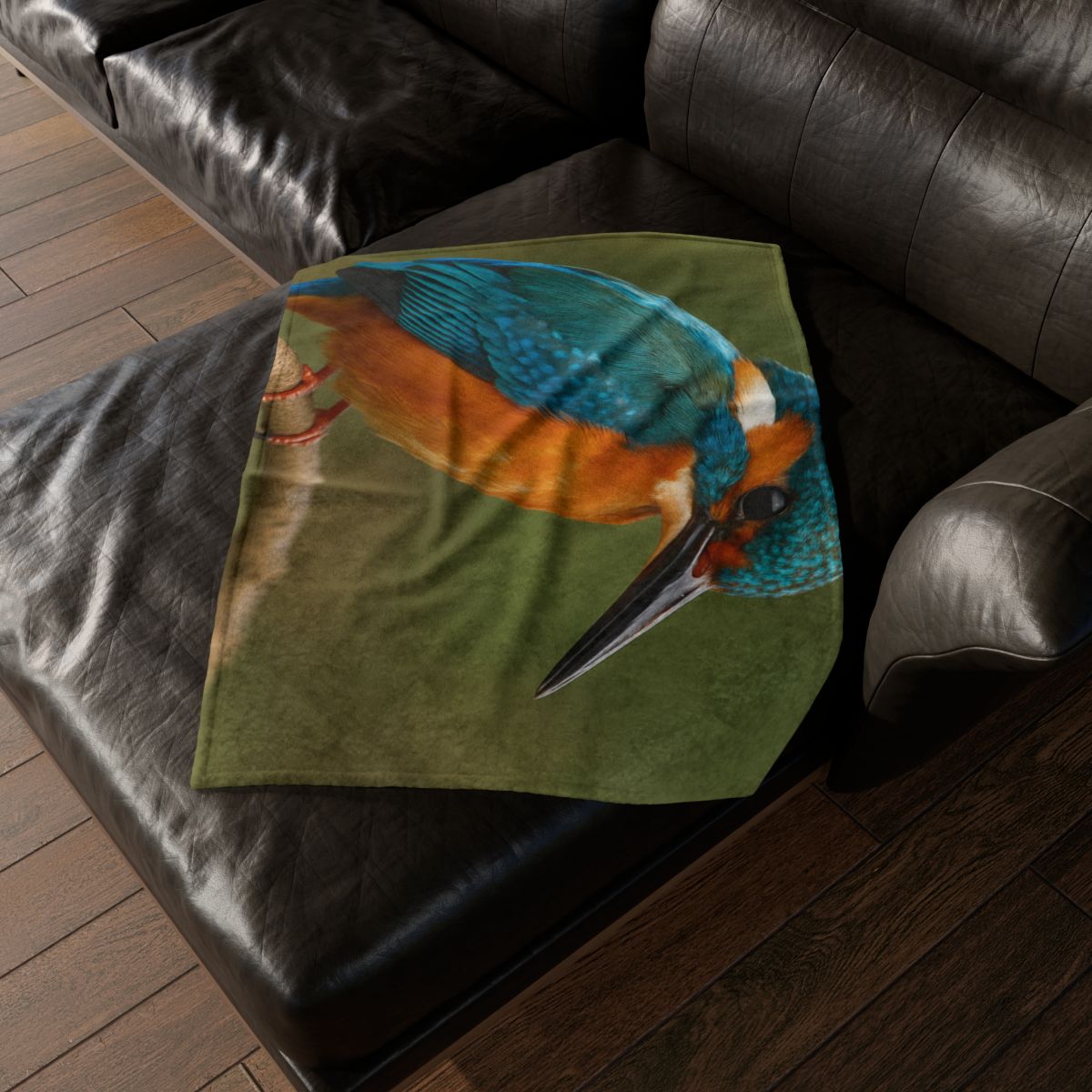 Emerald Flash Kingfisher unique gift blankets