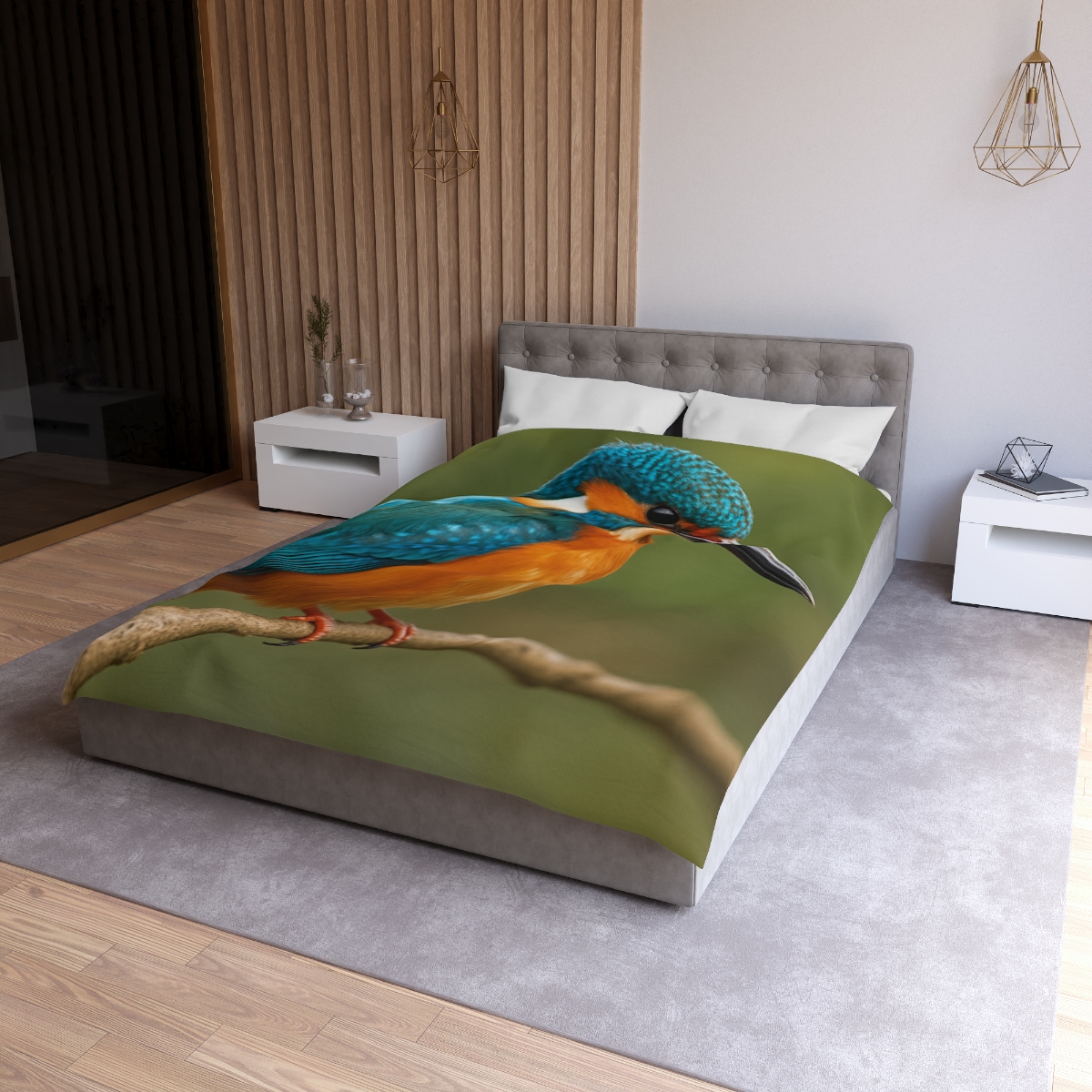 Emerald Flash Kingfisher duvets for gifts