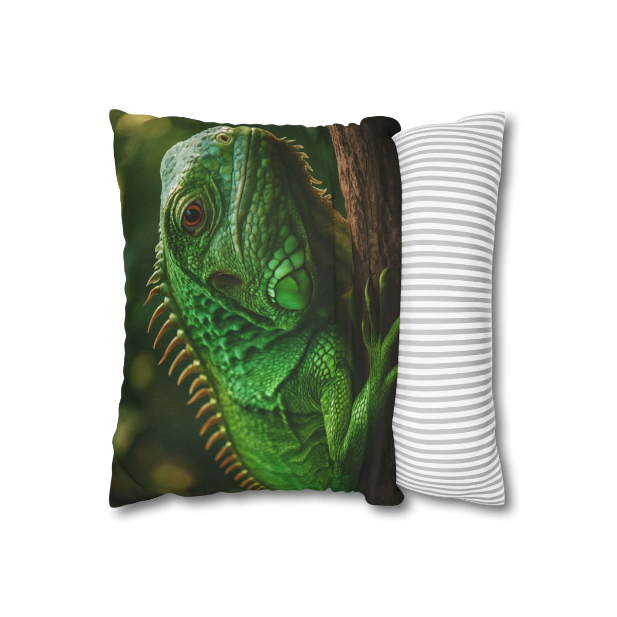 Emerald Gaze Green Iguana custom pillow cases