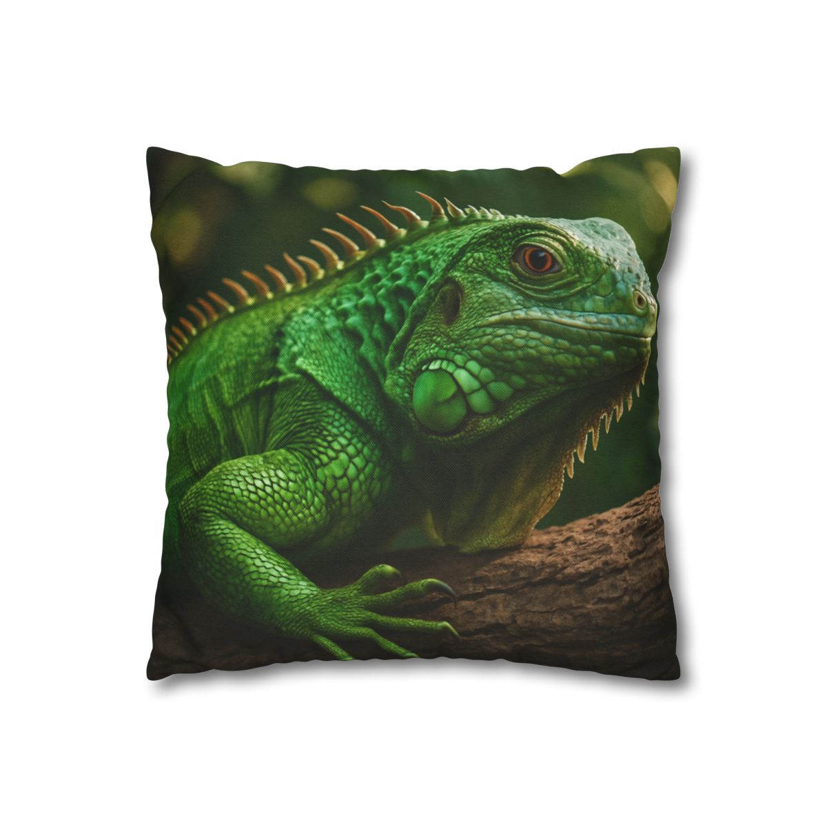Emerald Gaze Green Iguana custom pillow cases