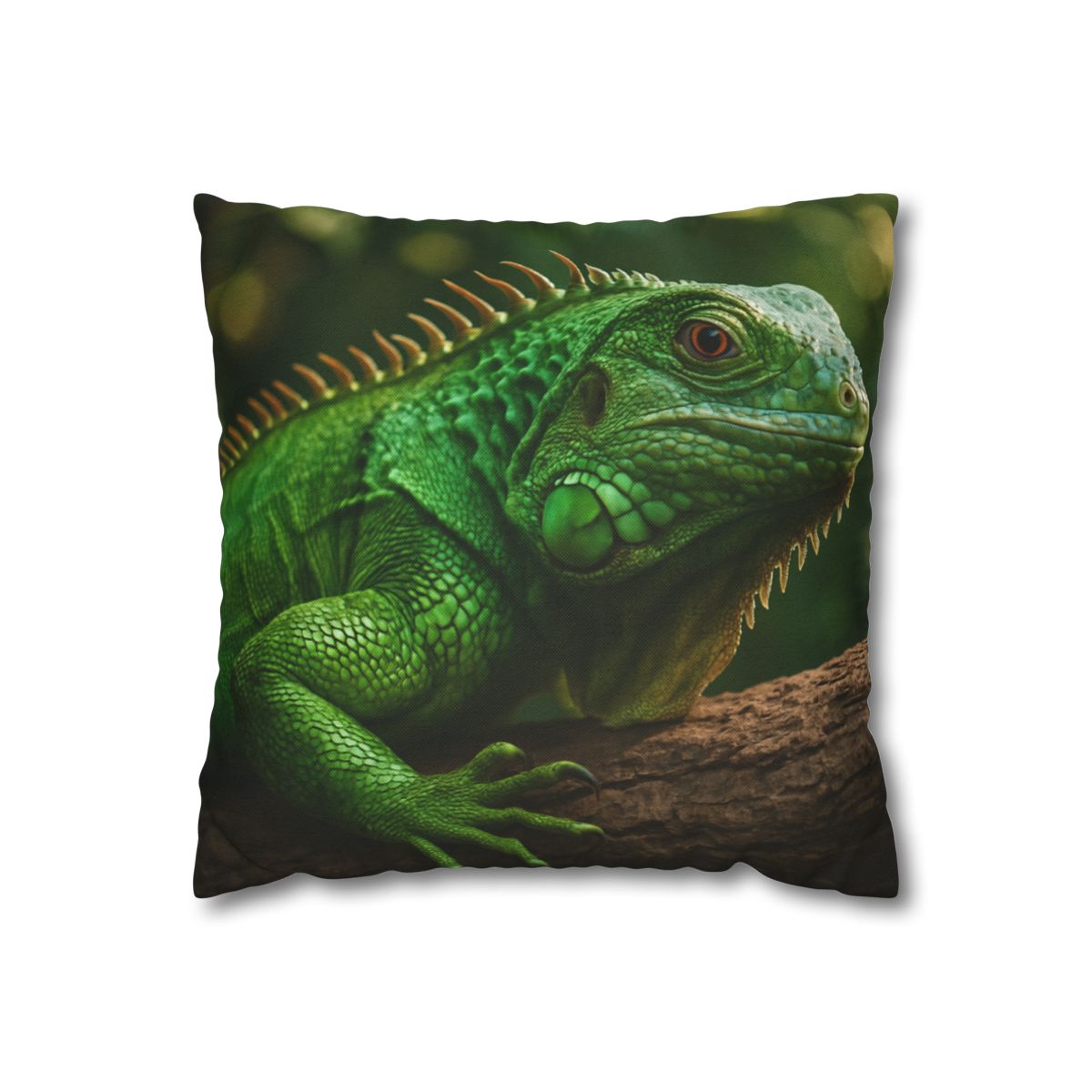 Emerald Gaze Green Iguana custom pillow cases