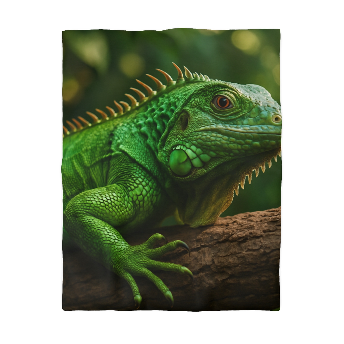 Emerald Gaze Green Iguana warm winter duvets