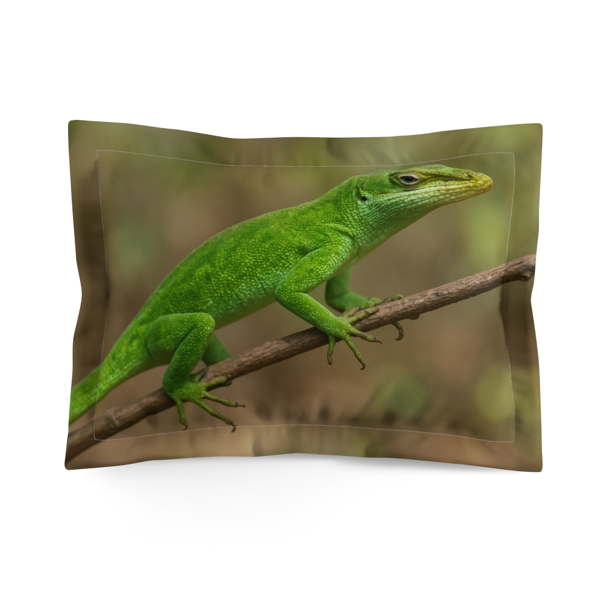 Emerald Glide Green Anole trendy accent pillows