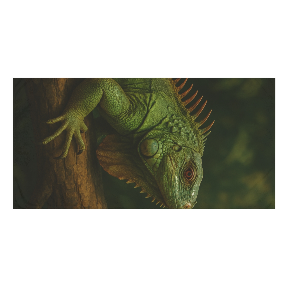 Emerald Perch Green Iguana soft cotton towels