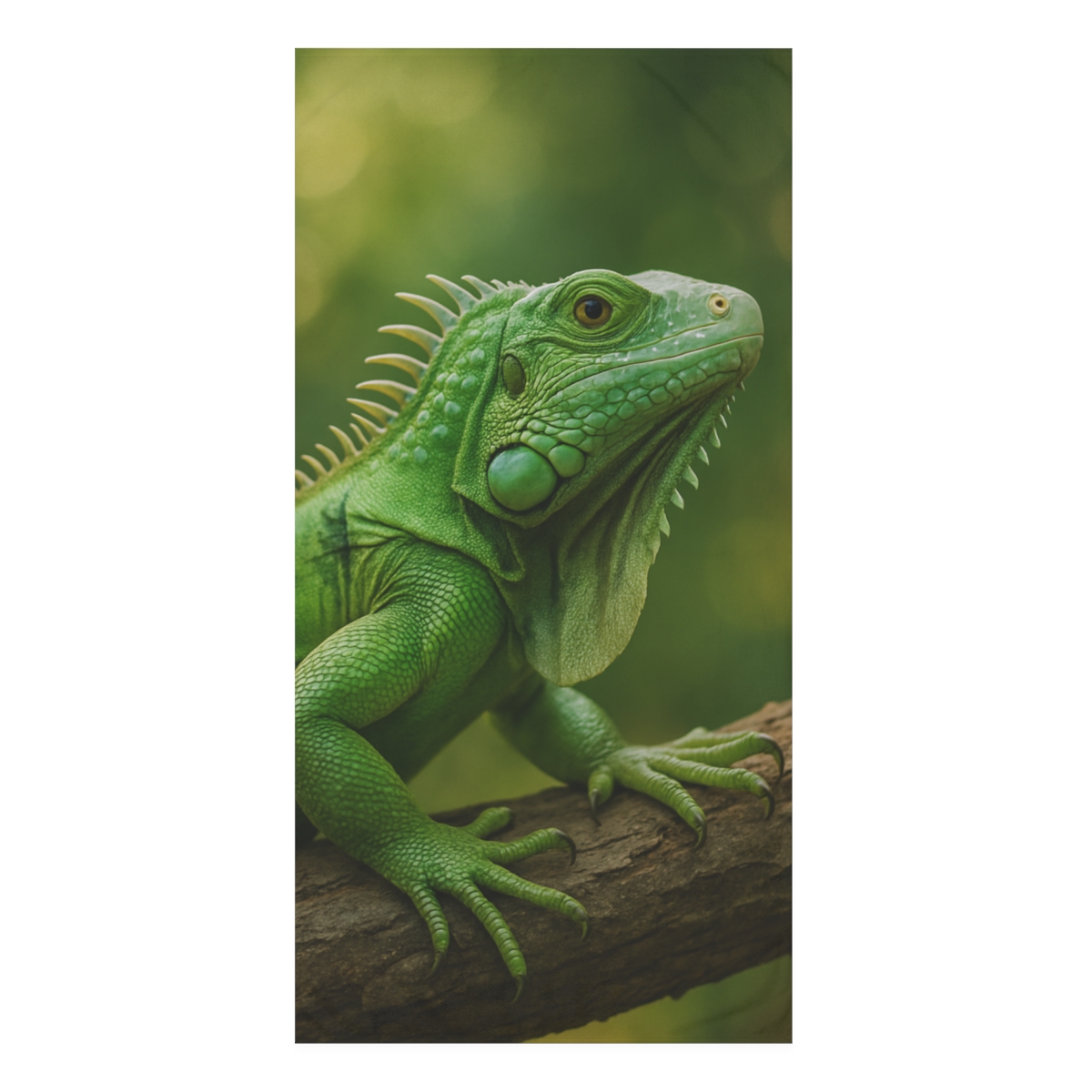 Emerald Stillness Green Iguana personalized bath towels