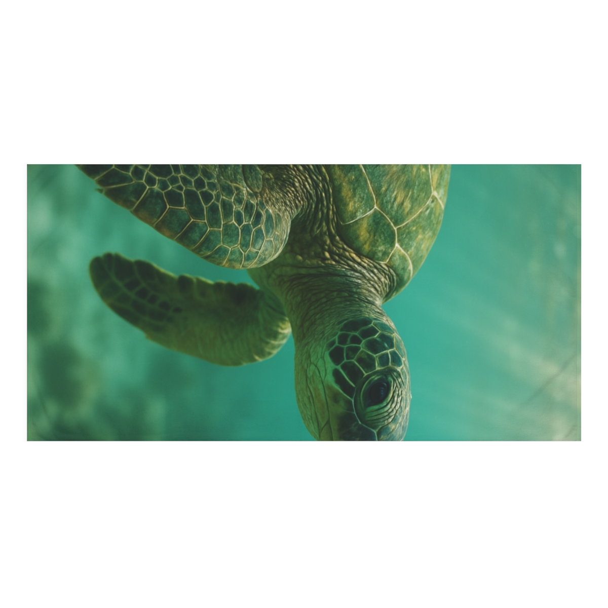 Emerald Watcher Green Sea Turtle personalized bath towels