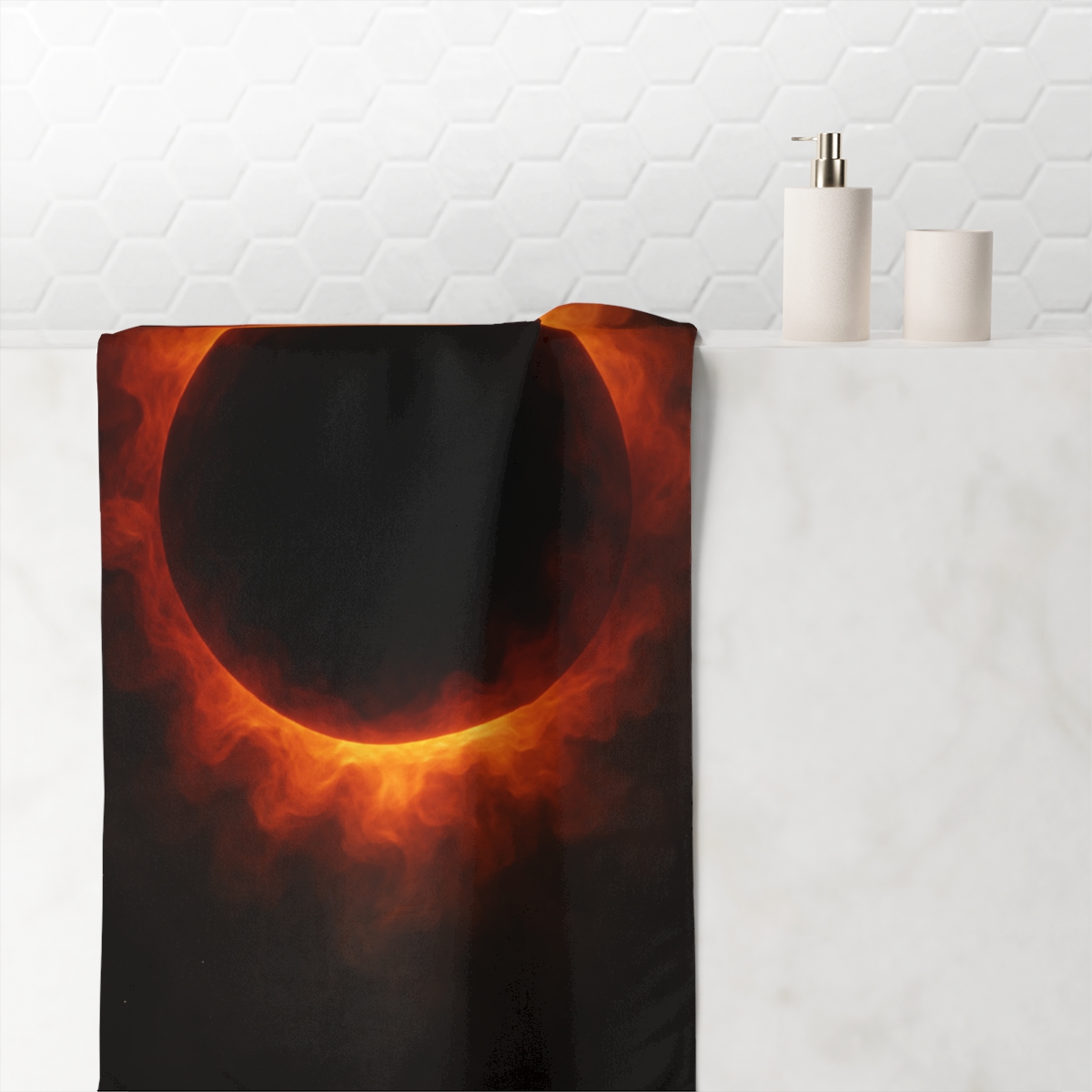 Event Horizon Ink Bloom decorative home towelscustom towels