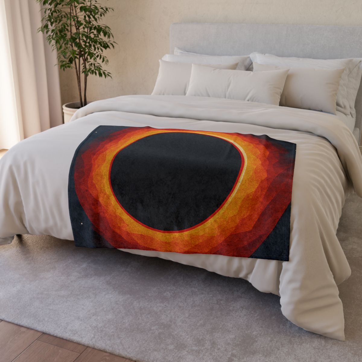 Event Horizon Paper Cut Silhouette stylish throw blankets