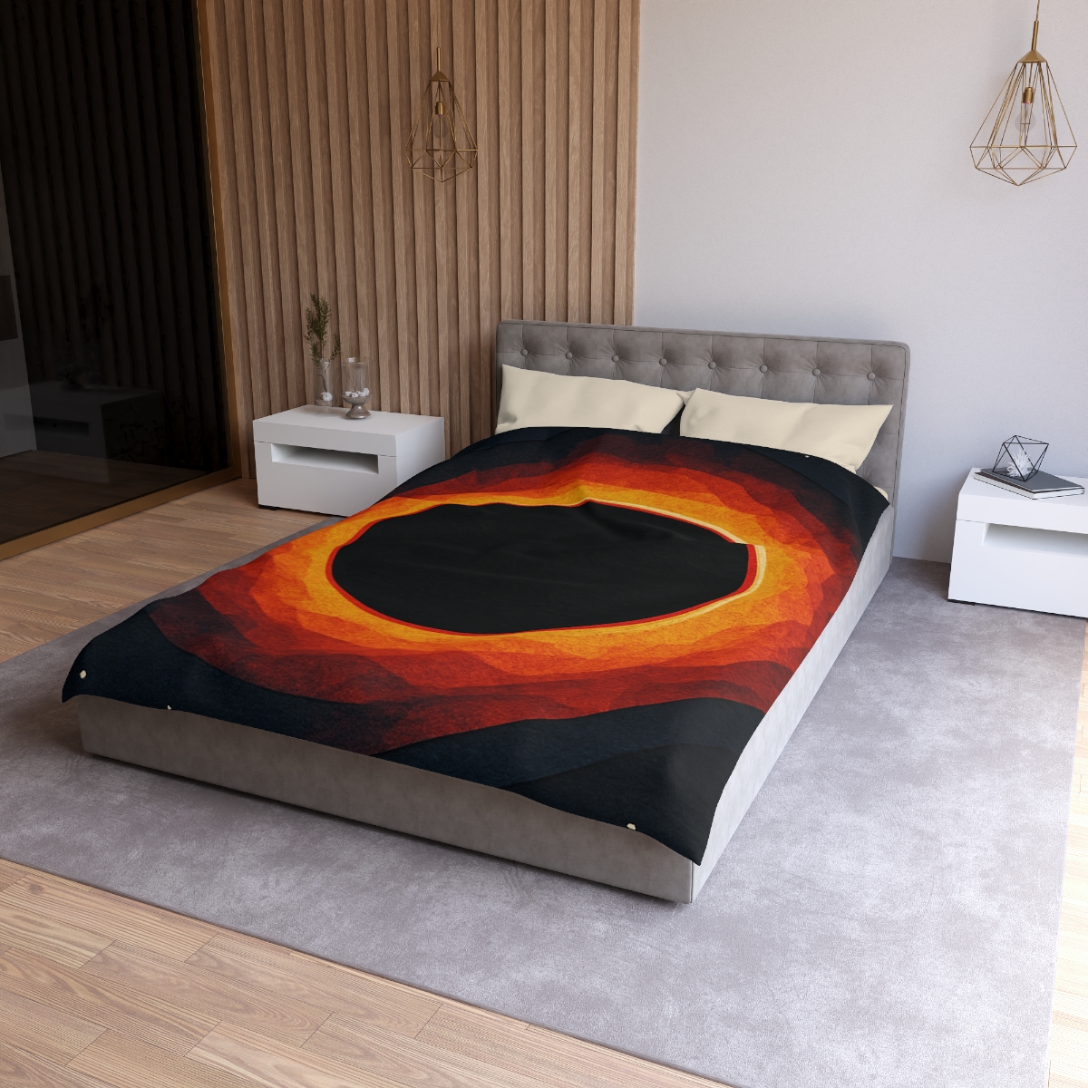 Event Horizon Paper Cut Silhouette custom duvets