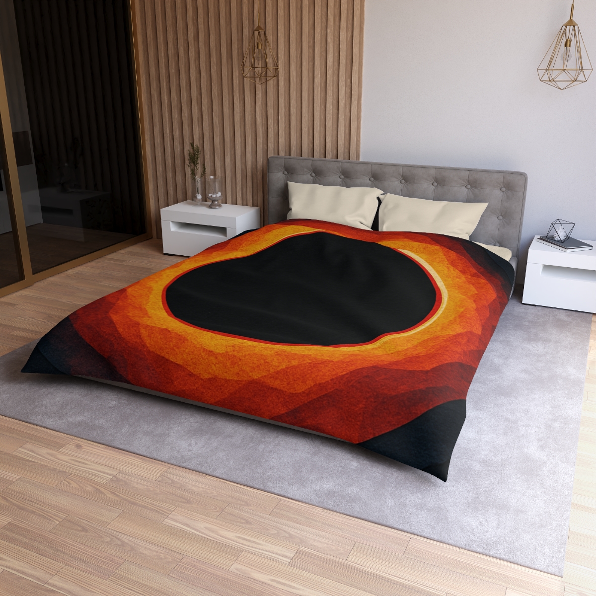 Event Horizon Paper Cut Silhouette custom duvets