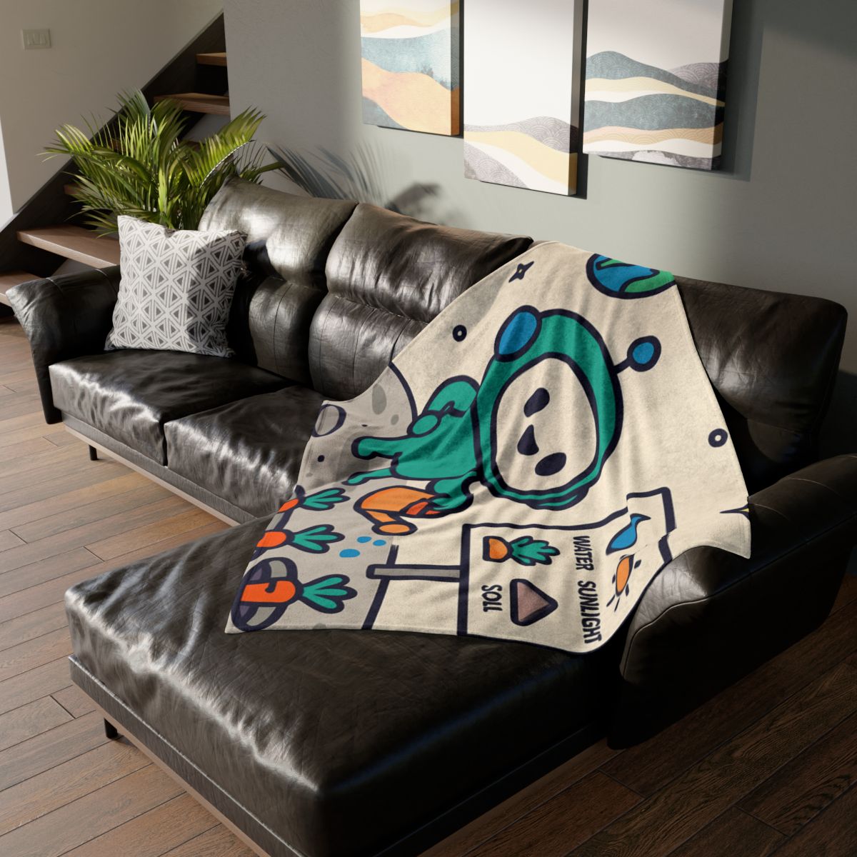 Moon Garden Robot Growing Crater Carrots unique gift blanketscustom blankets