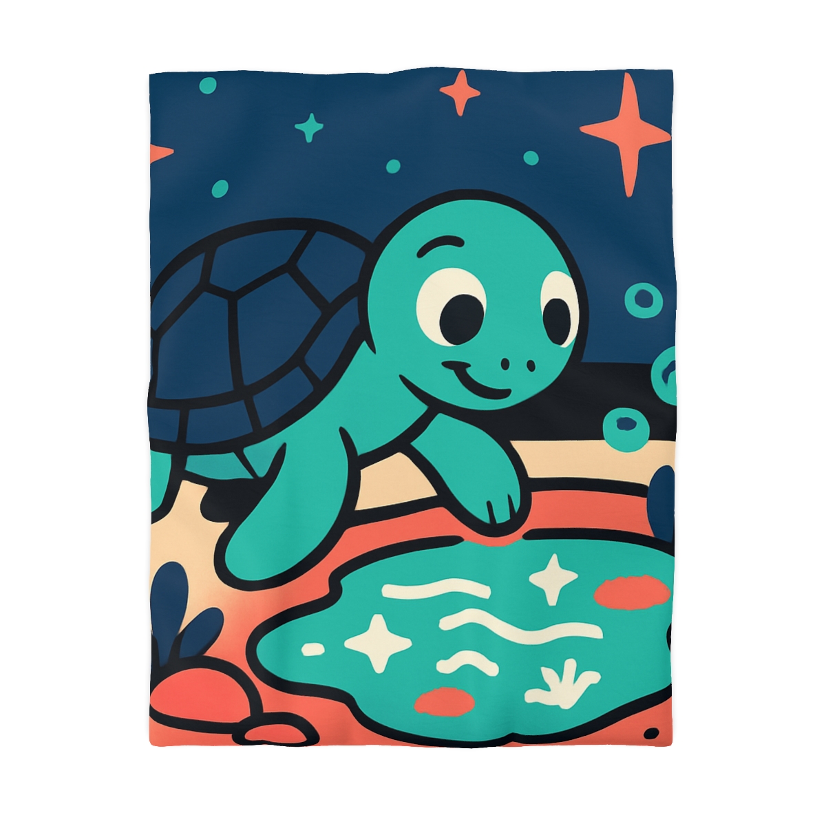 Starlight Sea Turtle Adventure personalized bedding duvets