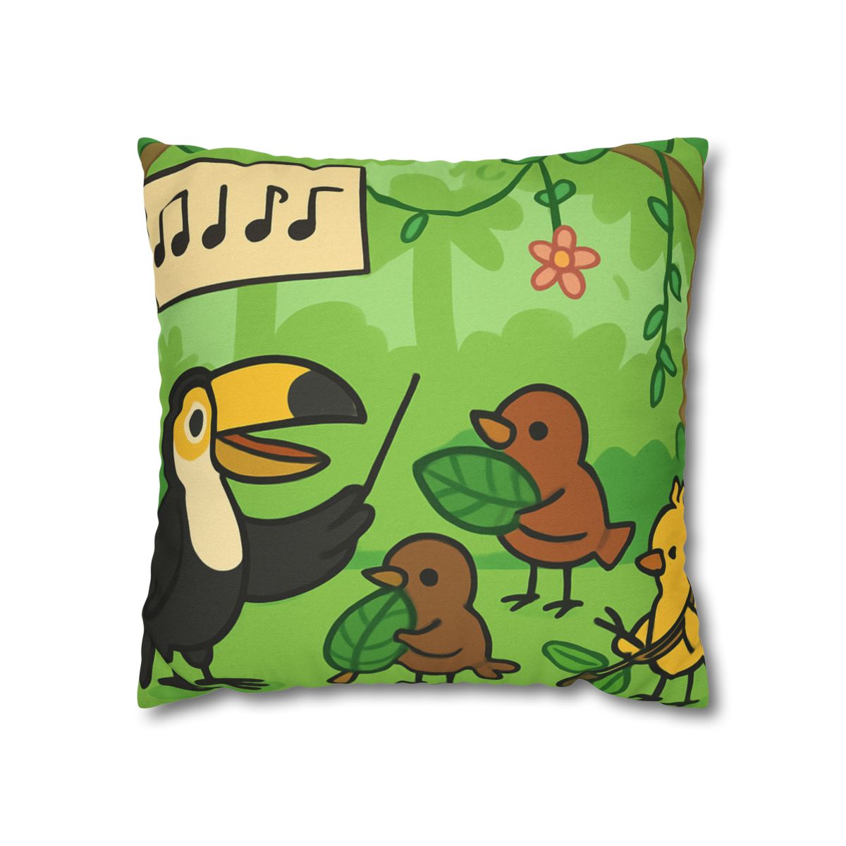 Rainforest Orchestra Of Birds stylish decorative pillowcases
