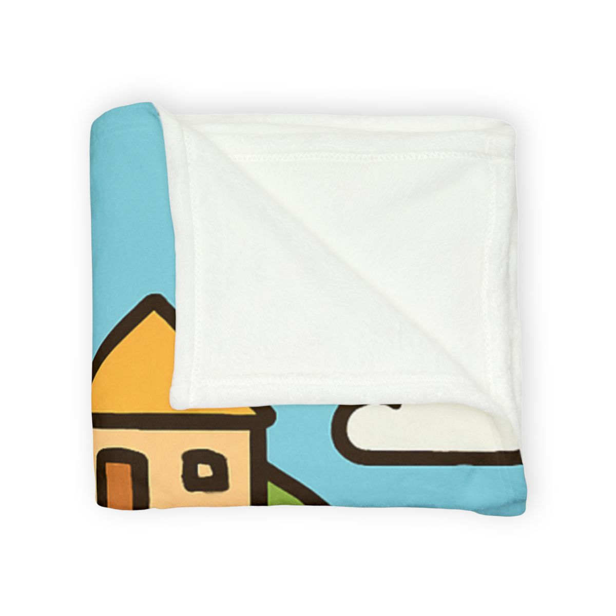 Floating Eco City Sky Island personalized cozy blankets
