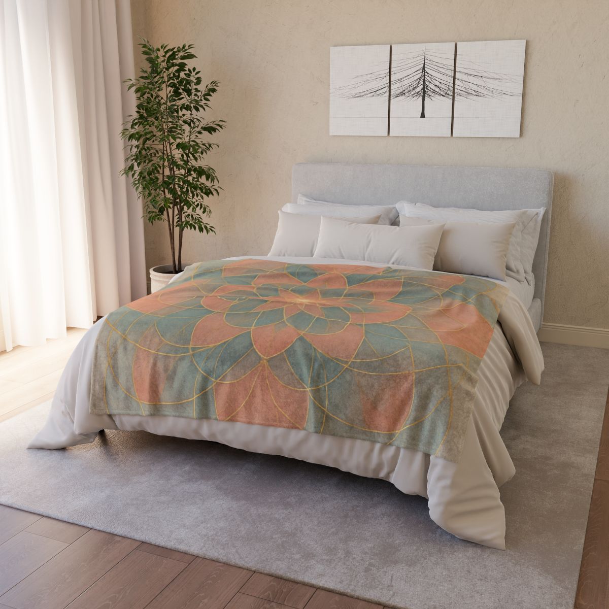 Petal Orbit Lattice decorative home blankets