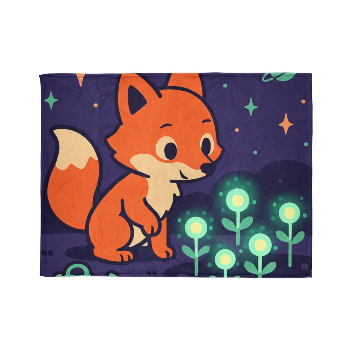 Galaxy Garden Fox decorative home blankets